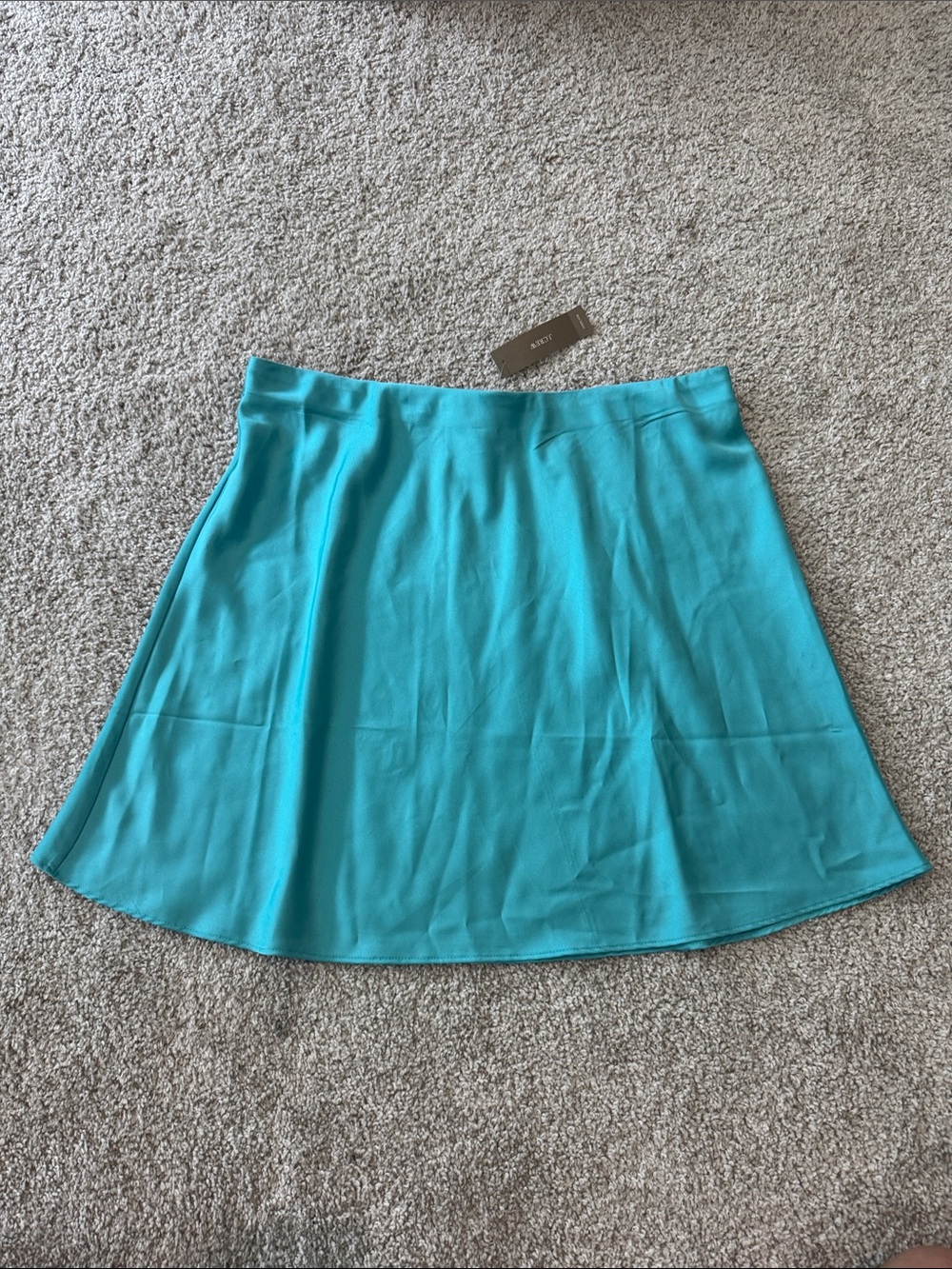 J. Crew pull-on Turquoise A-Line Women's Slip Skirt